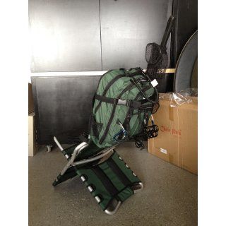 Chair Pak The Incredible Backpack Chair (lightweight 6.5lbs, very compact, strong) (Dark Green w/ Black Frame)  Camping Chairs  Sports & Outdoors