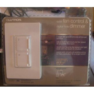 Lutron MA LFQHW WH Maestro Fan Control and Dimmer Kit, White   Wall Dimmer Switches  
