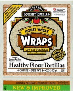 Tumaro's 10 Inch Wraps, Honey Wheat, 6 count 14 Ounce Packages (Pack of 6)  Tortillas  Grocery & Gourmet Food