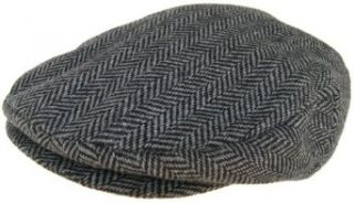 Headchange Made in USA 100% Wool Ivy Scally Cap Black Herringbone Driver Hat Clothing
