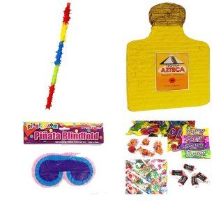 Tequila Bottle Pinata Party Pack/Kit Including Pinata, Bit of Everyones Favorites Candy Filler Mix 3lb, Buster Stick and Blindfold Toys & Games