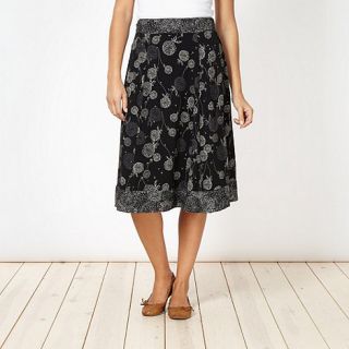 RJR.John Rocha Designer black dandelion crepe skirt