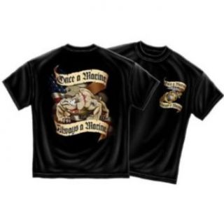 USMC Marines, Once A Marine Always a Marine T Shirt, XL at  Mens Clothing store Fashion T Shirts