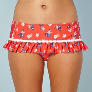 Floozie by Frost French Designer red ditsy flower bikini bottoms