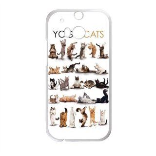 Generic Girly Cute Yoga Cats Case Cover for HTC One M8 for Girls Funny Cell Phones & Accessories