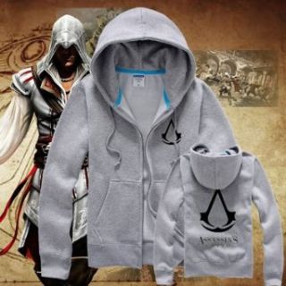 Assassin's Creed Desmond Miles Coat Cosplay Costume Hoodie Jacket Gray Apparel Clothing