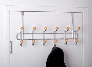 OVER THE DOOR HOOK WITH WOODEN ACCENTS   Closet Storage And Organization System Hooks