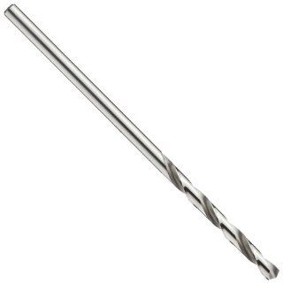 Cleveland 3957 6 High Speed Steel Aircraft Extension Drill Bit, 6" Overall Length, Uncoated (Bright), Round Shank, 135 Degree Split Point, Wire Size #29 (Pack of 12)