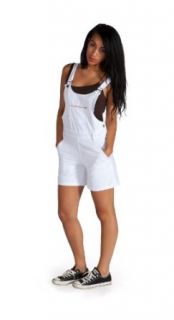 Womens   Bib Overalls Shorts   White summer overall shorts Clothing