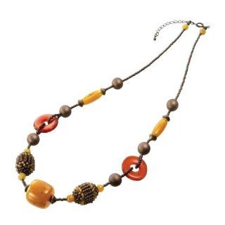 Create Your Own DIY Miyuki Glass Bead Necklace Kit   Brown / Amber Rings
