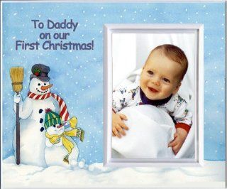 To Daddy on Our First Christmas   Picture Frame Gift   Childrens Frames