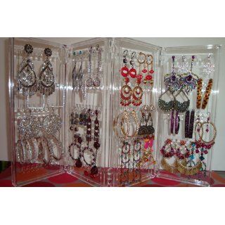 Foldable Acrylic Earring Screen   holds up to 144 pairs of earrings   Jewelry Towers