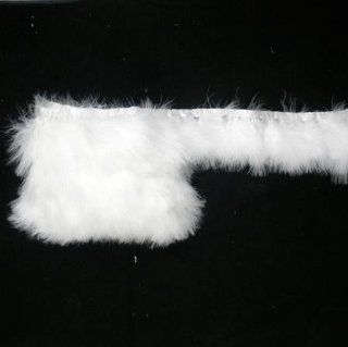 3" White Marabou Feather Trim Fluffy Per Yard