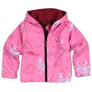 Outside Baby Girls Two Layer Windproof Fleece Jacket Pink Snowflake 9 18 Months Clothing