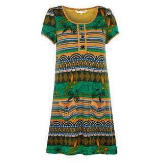 Yumi Mustard Aztec tunic dress