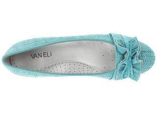 Vaneli Seema Turquoise Art Straw/Matching Nappa