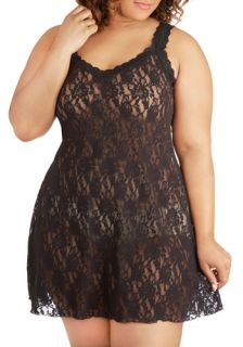 Hanky Panky Lost in Thought Nightgown in Black   Plus Size  Mod Retro Vintage Underwear