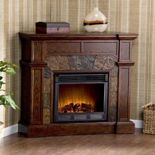 SEI Cartwright Convertible Electric Fireplace, Espresso   Gel Fuel Fireplaces