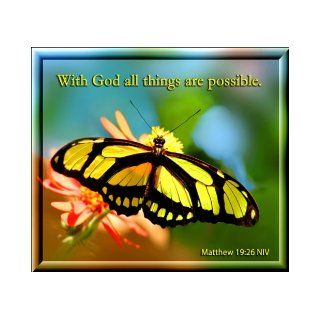 Scripture Photo Magnet   Matt. 19 16   With God all things are possible Whitmer Jim 0895658002113 Books