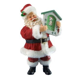 Department 56 Possible Dreams Clothtique Here Comes Santa Paws Pets Santa Figurine   Holiday Figurines