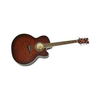Dean JC QM TGE Quilt Maple Jumbo Acoustic Electric Guitar Tiger Eye Finish Musical Instruments