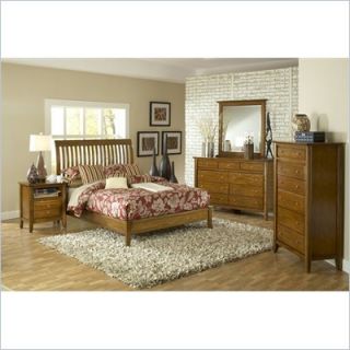 Modus Furniture City II Rake Bed 3 Piece Bedroom Set in Pecan   1X27PX 3PKG