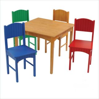 KidKraft Nantucket Table and 4 Chair Set in Primary   26121