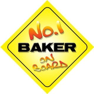 No.1 Baker on Board Novelty Car Sign New Job / Promotion / Novelty Gift / Present  Child Safety Car Seat Accessories  Baby