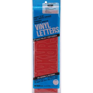 4 inch Red Gothic Permanent Adhesive Vinyl Letters Duro Signs & Holders