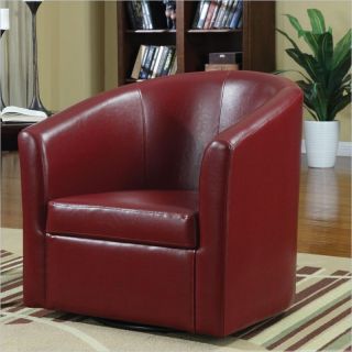 Coaster Club Chair in Red Faux Leather   902099