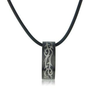 Mens Necklace Maori style ring on black cord   arrives in Gift Bag for the perfect men's present Kacie Lee Jewelry