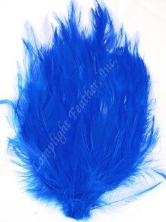 Feather Pad, DYED BLUE Hackle, per 2