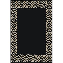Black Zebra Transitional Rug (2'7 x 4'1) Majestic Accent Rugs