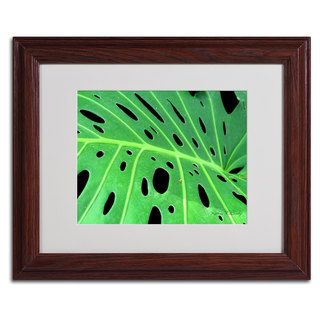 Kathie McCurdy 'Tropical Leaf' Horizontal Framed Matted Art Trademark Fine Art Canvas