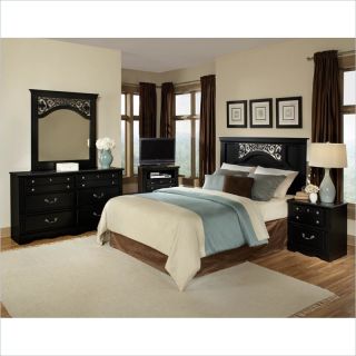 Standard Furniture Madera 6 Piece Bedroom Set in Ebony Black   54551 6PKG