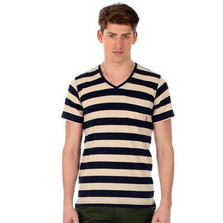 Slim Fit 191 Unlimited Men's Striped V neck T shirt 191 Unlimited Casual Shirts