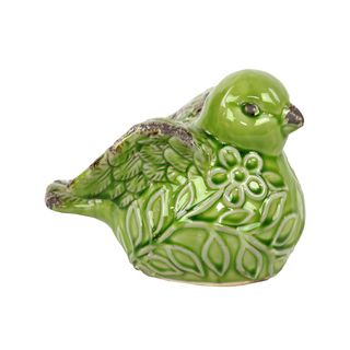 Green Ceramic Bird Urban Trends Collection Accent Pieces