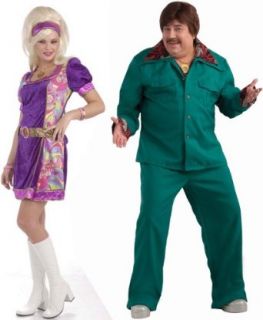 Funky Time 60's Dress & 70's Leisure Suit  Costume Set   Medium/Plus Size One Size Clothing