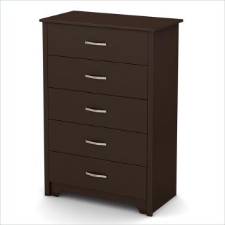 South Shore Fusion Five Drawer Chest in Chocolate   9006035