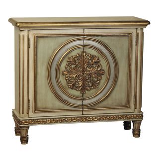 Hand Painted Distressed Gold Finish Accent Chest Coffee, Sofa & End Tables