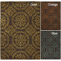 Hand Tufted Transitional Mandara New Zealand Wool Rug (7'9 x 10'6) Mandara 7x9   10x14 Rugs