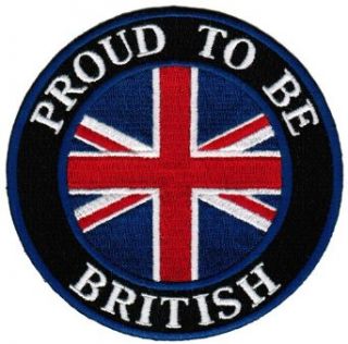 Proud To Be British Embroidered Patch English Union Jack Flag Iron On UK Biker Emblem Clothing