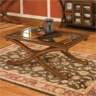 Standard Furniture Madrid Ractangle Coffee Table in Brown Cherry   22841