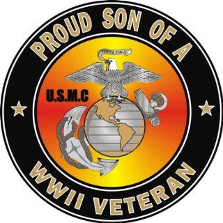 US Marine Corps Proud Son of a WW2 Veteran Decal Sticker 3.8" 