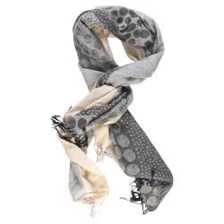 Journee Collection Women's Floral and Bubble Print Fringed Scarf Journee Collection Scarves