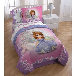 Disney Sofia the First Princess 'Introducing Sofia' Twin size 5 piece Bed in a Bag with Pillow Buddy Disney Kids' Bed in a Bags