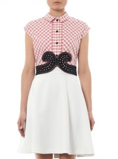 Gingham and lace crop top  Carven