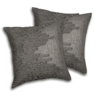 Lush Decor Lake Como Square Grey Decorative Pillows (Set of 2) Lush Decor Throw Pillows