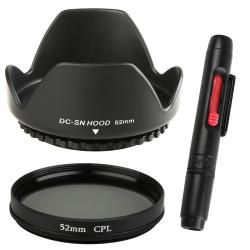 Polarizing Lens Filter/ Lens Hood/ Lens Cleaning Pen for Nikon D3000 Eforcity Lenses & Flashes