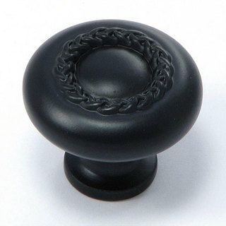 Stone Mill Rope Design Matte Black Cabinet Knobs (Pack of 10) Stone Mill Cabinet Hardware